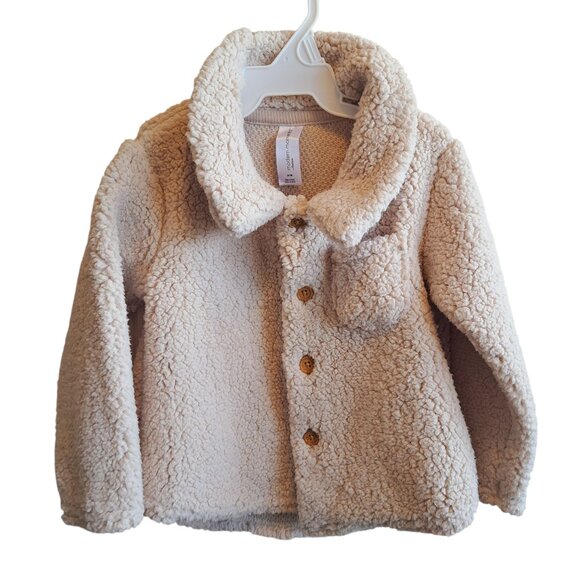 4/$20 Gerber Modern Moments Unisex Micro Plush Button Down Jacket Size 24 Months - Picture 1 of 10